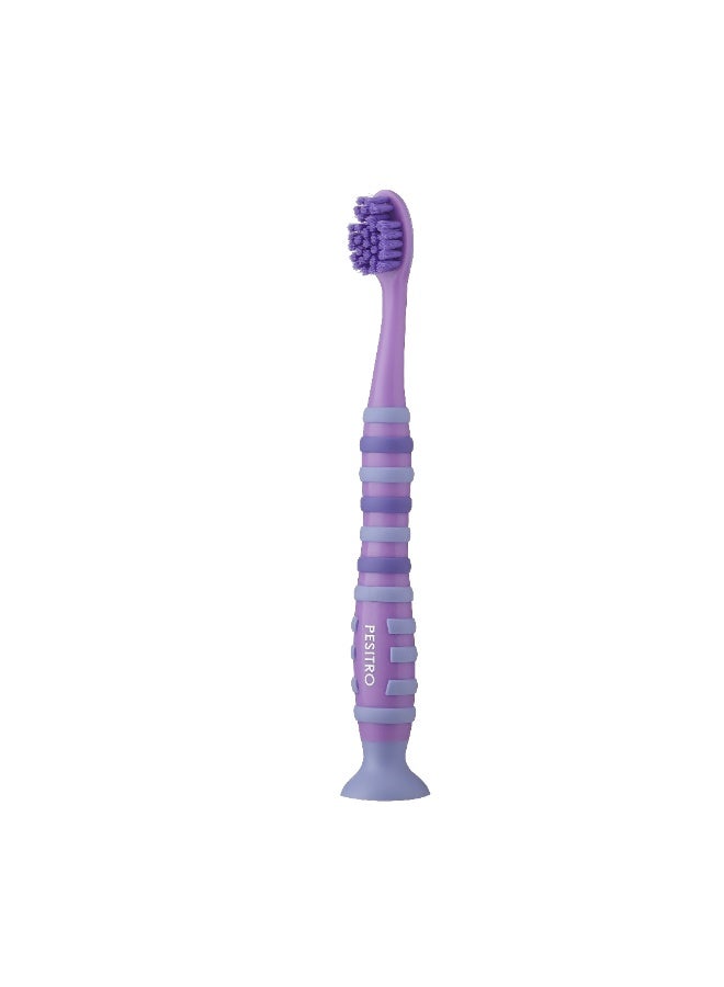 PESITRO UltraClean Spirit Ultra Soft Kids Toothbrush – 3,780 Ultra-Soft Bristles with Integrated Tongue Cleaner, Ages 6-9 - Image 3
